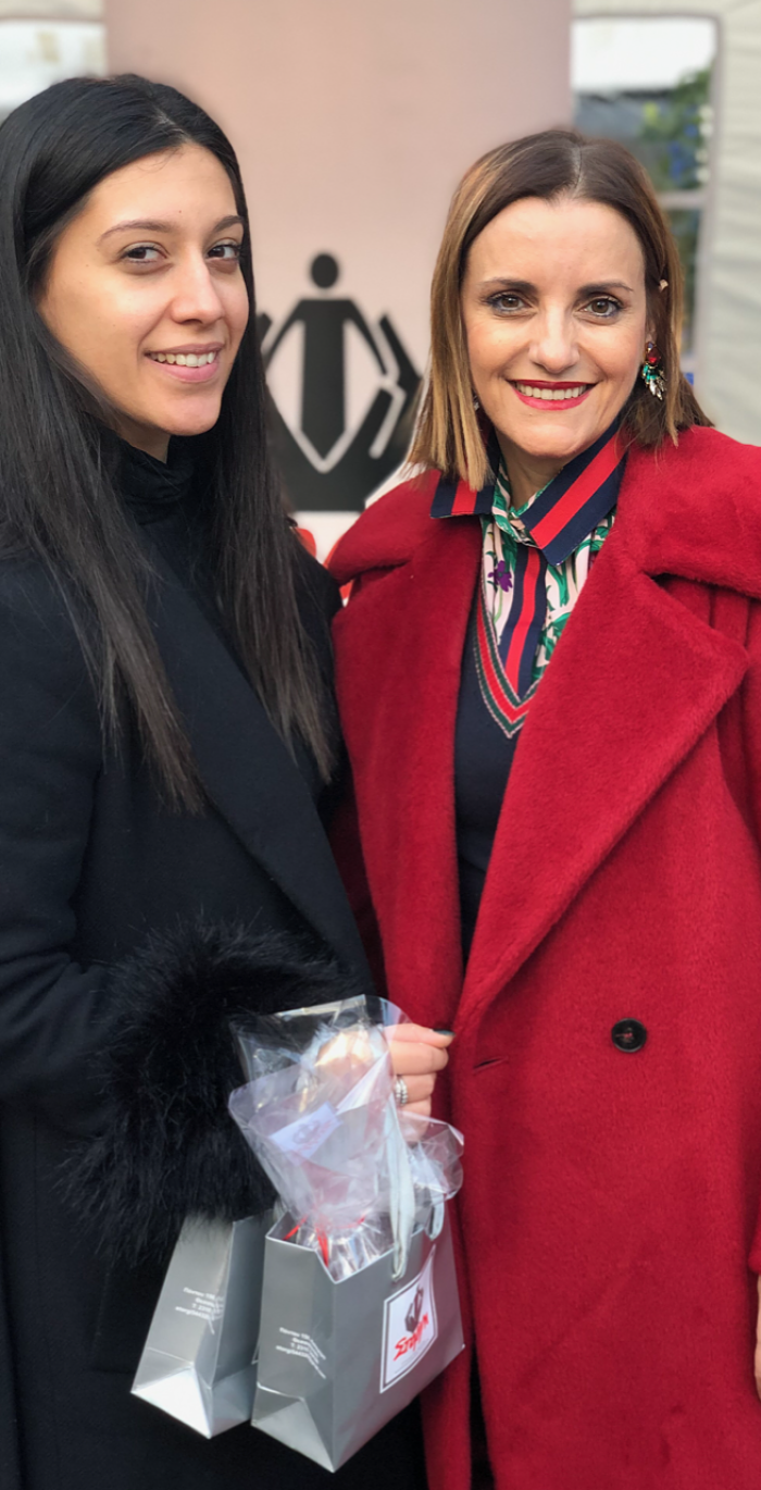 Η Στέλλα Σαββίδου του brand LAB Grecian και η  Αλεξία Πάνου από την  “Στοργή”.